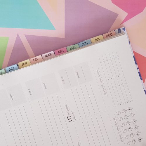 Abas adesivas para separação dos meses