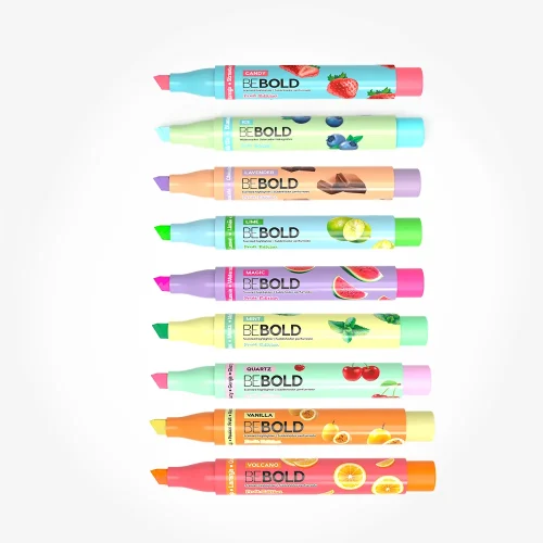 Sublinhadores perfumados BEBOLD. 10 cores.