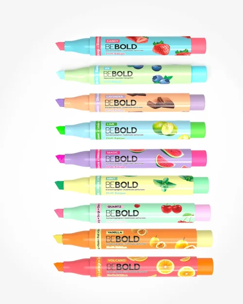 Sublinhadores perfumados BEBOLD. 10 cores.