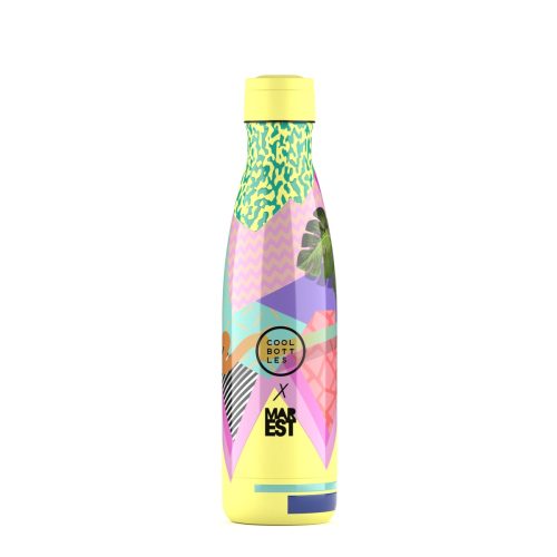 Garrafa térmica em aço inoxidável 18/8 com Tecnologia Triple Cool™, conserva as bebidas frias até 36 horas e quentes até 18 horas. 500ml.
