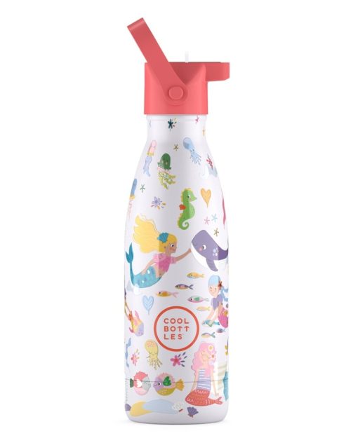 Garrafa térmica em aço inoxidável 18/8 com Tecnologia Triple Cool™, conserva as bebidas frias até 36 horas e quentes até 18 horas. 350ml.