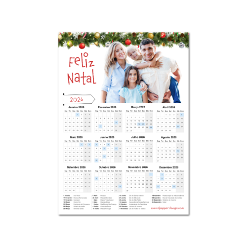 Calendário magnético A5 ou A4.