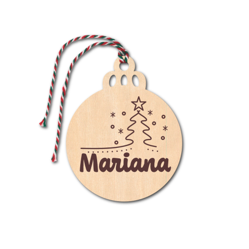 ENFEITE DE NATAL ÁRVORE COM NOME