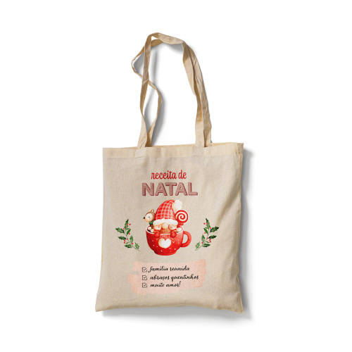 Saco de pano personalizado em tecido 100% algodão lavável.