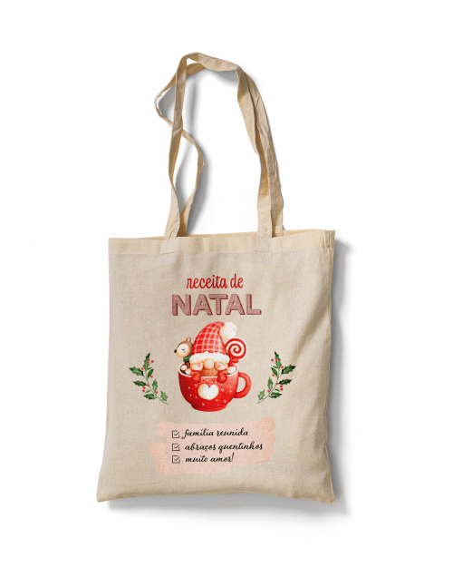 Saco de pano personalizado em tecido 100% algodão lavável.