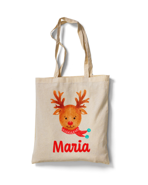 Saco de pano personalizado em tecido 100% algodão lavável.