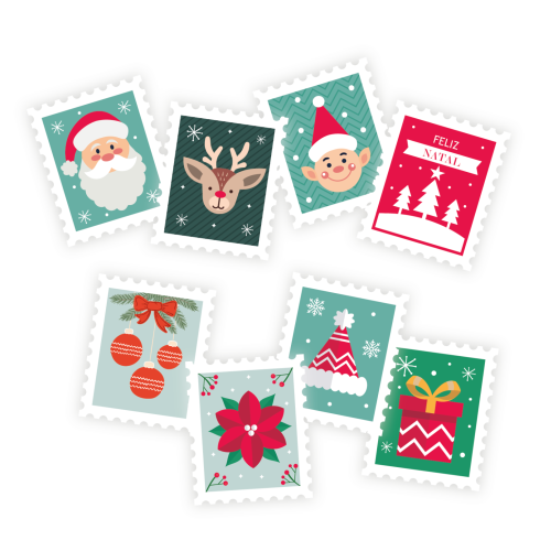 SELOS ADESIVOS DE NATAL
