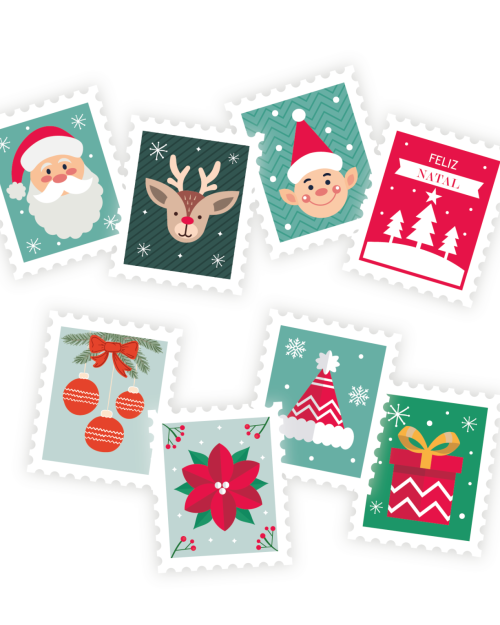 SELOS ADESIVOS DE NATAL