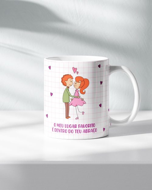 Caneca personalizada Dia dos Namorados 300 ml.