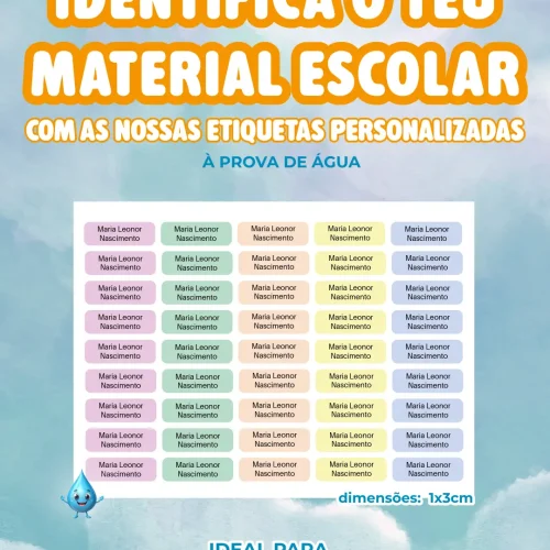 ETIQUETAS PARA LÁPIS E CANETAS