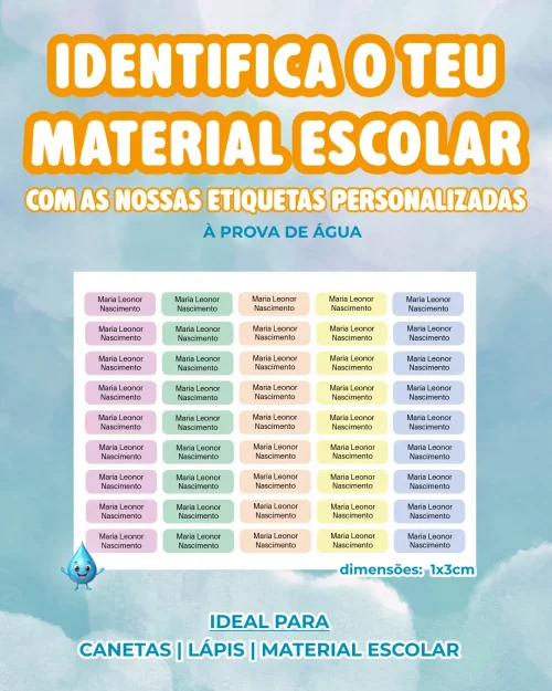 ETIQUETAS PARA LÁPIS E CANETAS